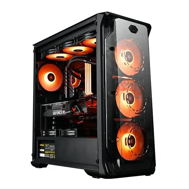 Kissee Technology Gaming PC core i7 CPU With 16G RAM 256G SSD HD4600 ATX/ITX/M-ATX full view side panel Temper Glass Front pc gamer