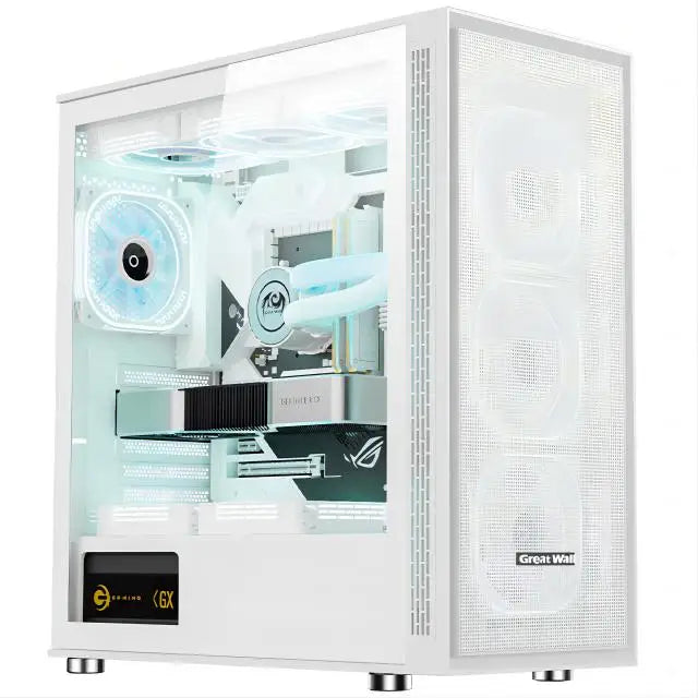 Kissee Technology Gaming PC core i7 CPU With 16G RAM 256G SSD HD4600 ATX/ITX/M-ATX full view side panel Temper Glass Front pc gamer