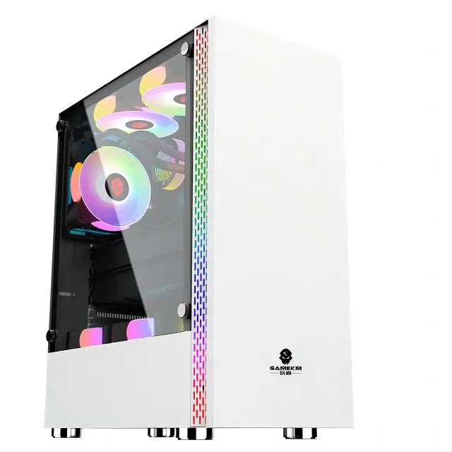 Kissee Technology Gaming PC core i7 CPU With 16G RAM 256G SSD HD4600 ATX/ITX/M-ATX full view side panel Temper Glass Front pc gamer