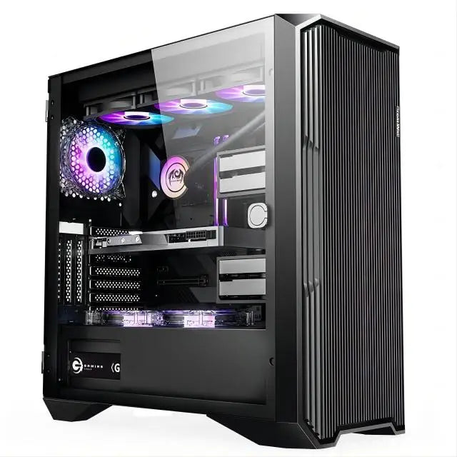 Kissee Technology Gaming PC core i7 CPU With 16G RAM 256G SSD HD4600 ATX/ITX/M-ATX full view side panel Temper Glass Front pc gamer