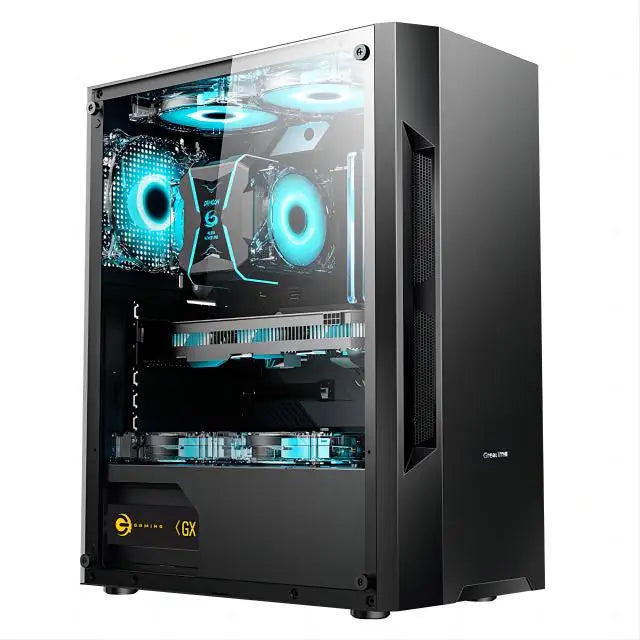 Kissee Technology Gaming PC core i7 CPU With 16G RAM 256G SSD HD4600 ATX/ITX/M-ATX full view side panel Temper Glass Front pc gamer